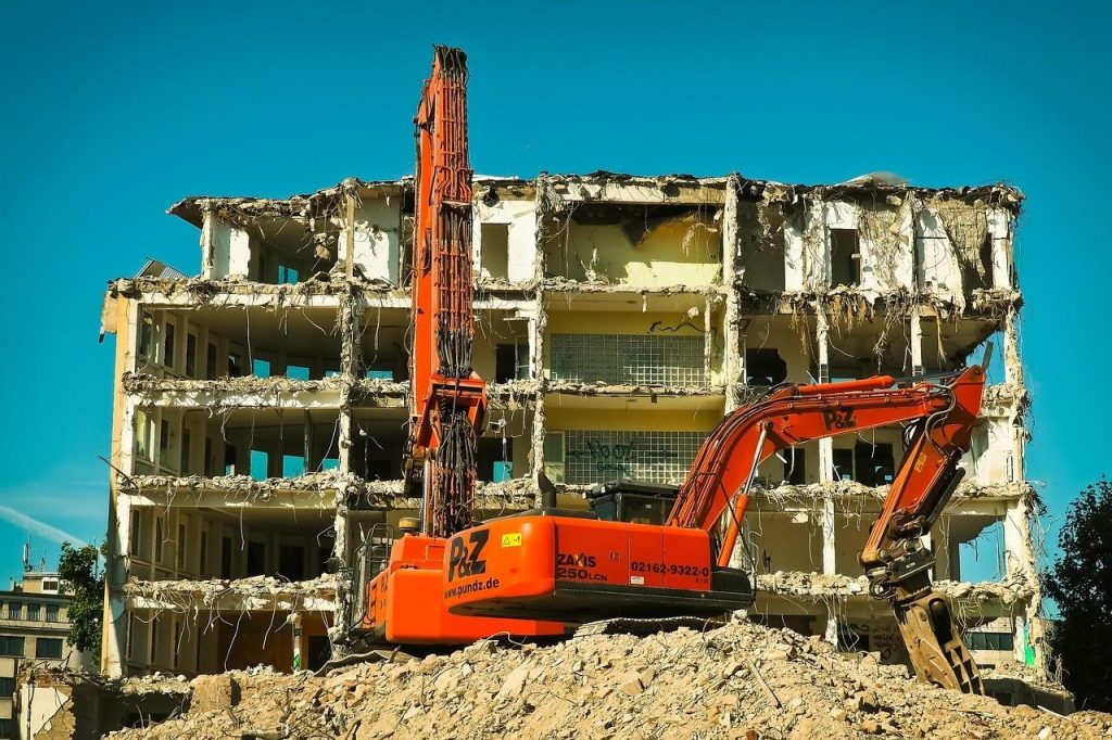 construction site, excavator, construction work, work, demolition, house, to build, vehicle, construction machine, shovel, construction vehicle, building, city, heaven, architecture, dusseldorf, downtown, cancellation, demolition work, debris, stones, metal, construction site, demolition, demolition, demolition, demolition, demolition
